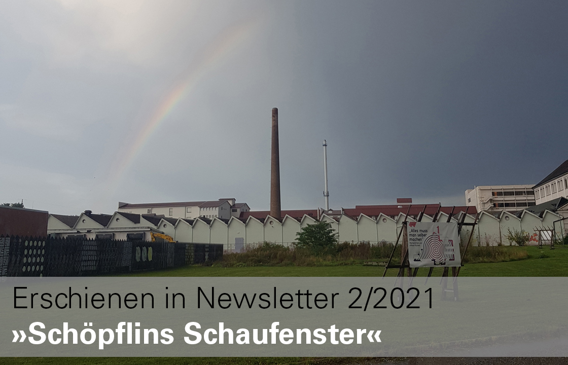 FABRIC-Areal in Lörrach mit Regenbogen.